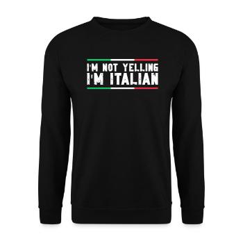 Italiener Italienisch Lustiger Spruch Geschenkidee - Unisex Pullover - Schwarz - Vorne - Alina (178cm) & Michal (187cm)