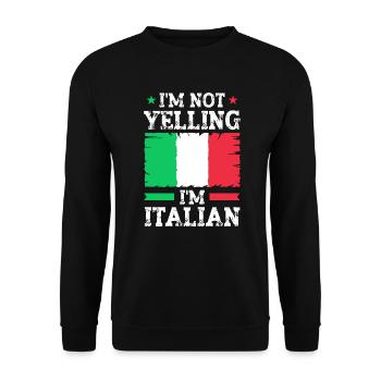 Italian Italian Italy Gift Idea - Unisex Sweatshirt - black - Front - Alina (178cm) & Michal (187cm)