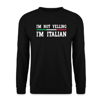 Italian Italian Italy Gift Idea Humor - Unisex Sweatshirt - black - Front - Alina (178cm) & Michal (187cm)
