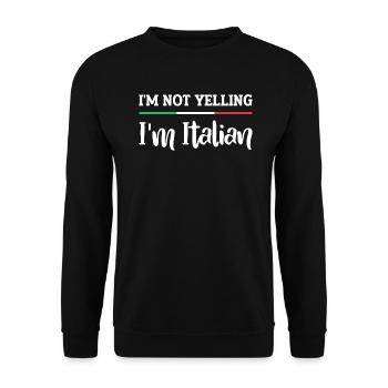 Italian Italian Italy Gift Idea Humor - Unisex Sweatshirt - black - Front - Alina (178cm) & Michal (187cm)