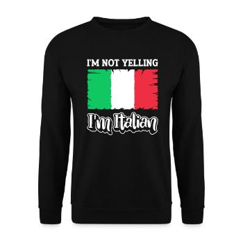 Italian Italian Italy Gift Idea Humor - Unisex Sweatshirt - black - Front - Alina (178cm) & Michal (187cm)