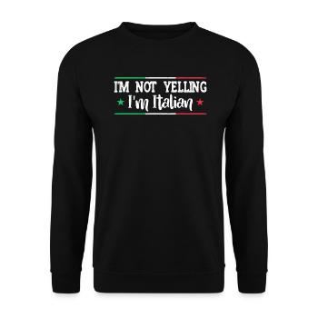 Italian Italian Italy Gift Idea Humor - Unisex Sweatshirt - black - Front - Alina (178cm) & Michal (187cm)