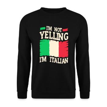Italian Italian Italy Gift Idea - Unisex Sweatshirt - black - Front - Alina (178cm) & Michal (187cm)