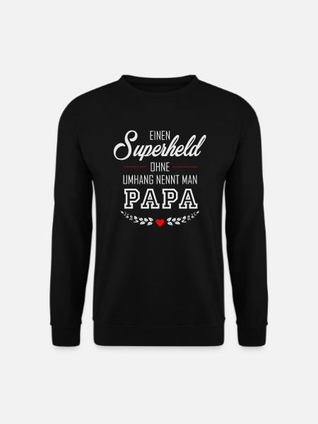 Superheld Papa - Unisex Pullover - Schwarz