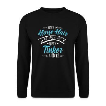 Tinker Horse Glitter Love Funny Gift - Unisex Pullover - Schwarz - Vorne - Alina (178cm) & Michal (187cm)