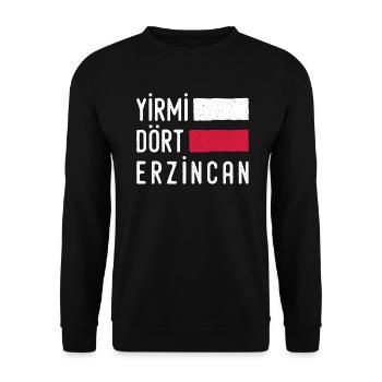 Erzincan 24 Türkei Turkiye Geschenk Urlaub TR Türk - Unisex Pullover - Schwarz - Vorne - Alina (178cm) & Michal (187cm)