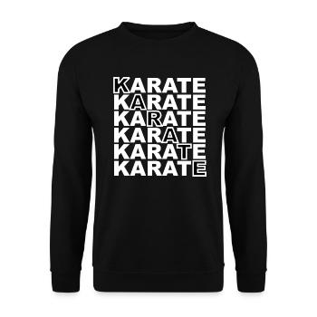 Lettrage karaté - sport - Sweat-shirt Unisexe - noir - Devant - Alina (178cm) & Michal (187cm)