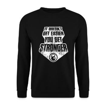 You get stronger - workout - fitness - EN - Sweat-shirt Unisexe - noir - Devant - Alina (178cm) & Michal (187cm)