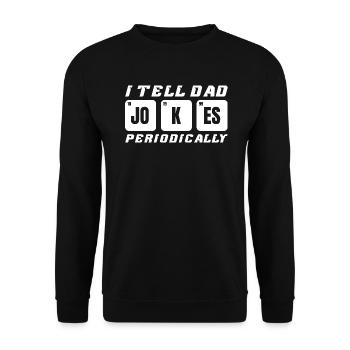 Je raconte des blagues à papa périodiquement Chimiste Papa Papa - Sweat-shirt Unisexe - noir - Devant - Alina (178cm) & Michal (187cm)