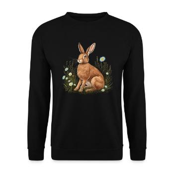 Lapin Lapin - Sweat-shirt Unisexe - noir - Devant - Alina (178cm) & Michal (187cm)