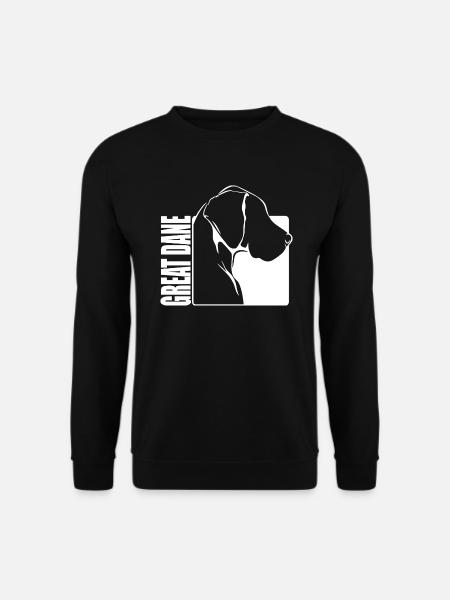 Great Dane Profil Hunde Hund Wilsigns - Unisex Pullover - Schwarz