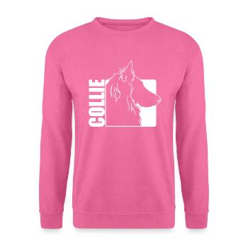 Langhaar Collie Profil Hunde Hund Wilsigns - Unisex Pullover - Pink - Vorne