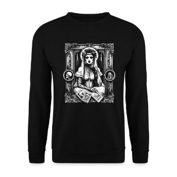 Tableau victorien tarot - Sweat-shirt Unisexe - noir - Devant - Alina (178cm) & Michal (187cm)