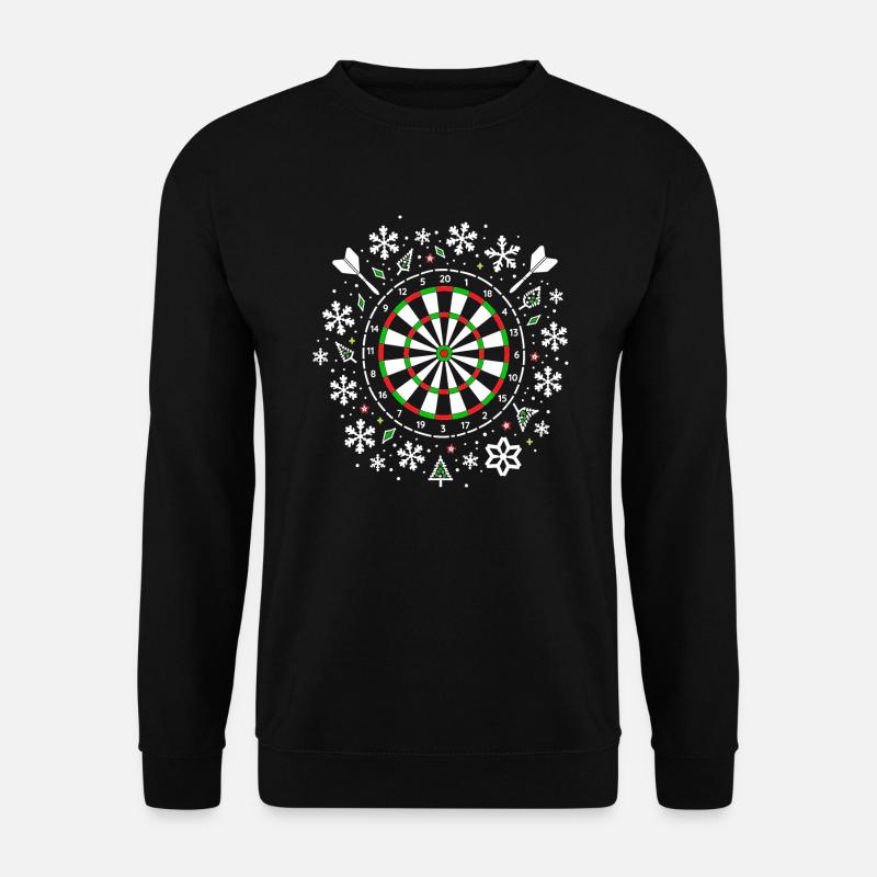 Darts Dart Dartboard Ugly Christmas - Unisex Pullover - Schwarz