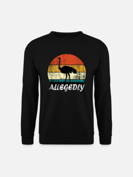 Retro Vintage angeblich Strauß - Unisex Pullover - Schwarz
