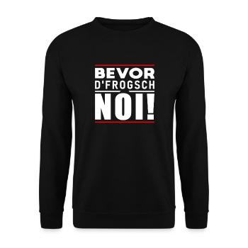 Bevor D Frogsch Noi - Unisex Pullover - Schwarz - Vorne - Alina (178cm) & Michal (187cm)