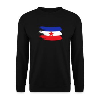Cadeau du drapeau des Balkans Yougoslavie Yougoslavie - Sweat-shirt Unisexe - noir - Devant - Alina (178cm) & Michal (187cm)