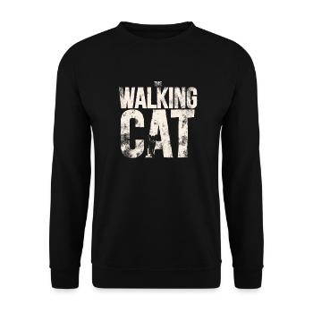 The Walking Cat - Sweat-shirt Unisexe - noir - Devant - Alina (178cm) & Michal (187cm)