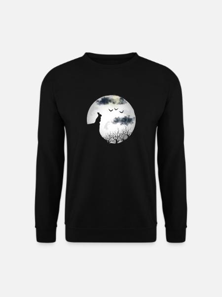 Halloween Mond Hase Häschen Geschenk - Unisex Pullover - Schwarz