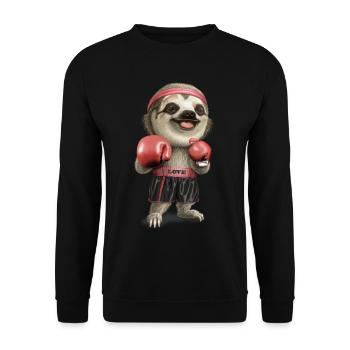 BOXING SLOTH 2022 - Unisex Sweatshirt - black - Front - Alina (178cm) & Michal (187cm)