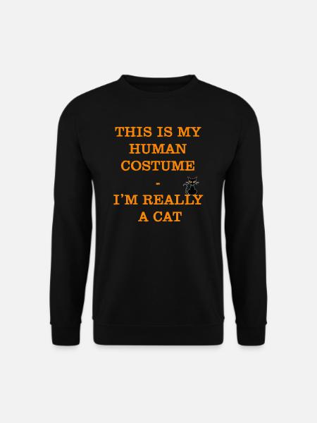 Halloween Spruch "its my human costume" - Unisex Pullover - Schwarz
