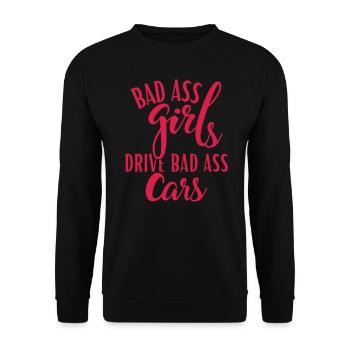 LES FILLES BADASS CONDUISENT DES VOITURES BAD ASS - Sweat-shirt Unisexe - noir - Devant - Alina (178cm) & Michal (187cm)