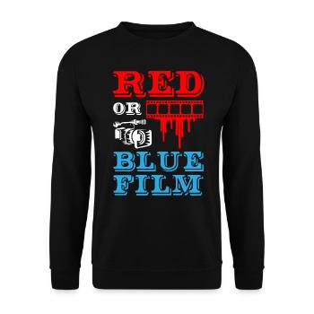 Film rouge ou bleu - Sweat-shirt Unisexe - noir - Devant - Alina (178cm) & Michal (187cm)