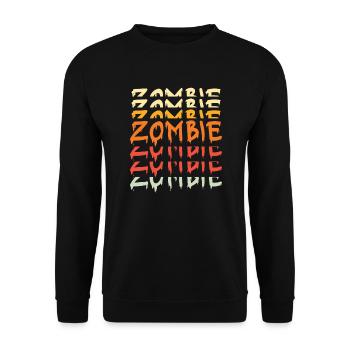 Zombie Costume - Halloween - Unisex Sweatshirt - black - Front - Alina (178cm) & Michal (187cm)