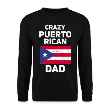 Puerto Rico | Puerto Ricaner Flagge Geschenkideen - Unisex Pullover - Schwarz - Vorne - Alina (178cm) & Michal (187cm)