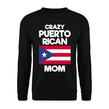 Puerto Rico | Puerto Ricaner Flagge Geschenkideen - Unisex Pullover - Schwarz - Vorne - Alina (178cm) & Michal (187cm)