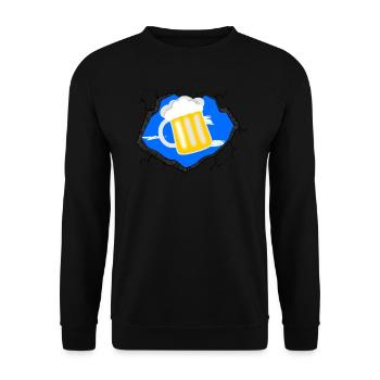 Beer in me - Unisex Sweatshirt - black - Front - Alina (178cm) & Michal (187cm)