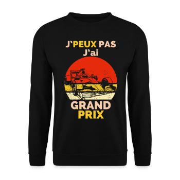 J'peut pas j'ai Grand-Prix Humor T-Shirt - Unisex Pullover - Schwarz - Vorne - Alina (178cm) & Michal (187cm)