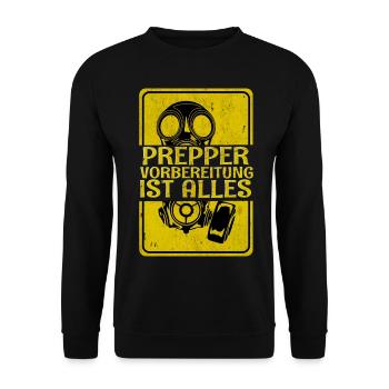 Prepper - Unisex Pullover - Schwarz - Vorne - Alina (178cm) & Michal (187cm)