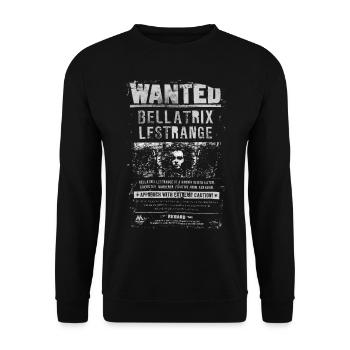 Harry Potter Bellatrix Lestrange Wanted Poster - Unisex Sweatshirt - black - Front - Alina (178cm) & Michal (187cm)