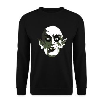 SpaceHoop - Nosferatu - Unisex Sweatshirt - black - Front - Alina (178cm) & Michal (187cm)
