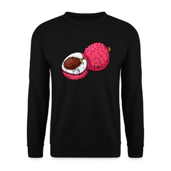 Retro vintage grunge style lychee lychee - Unisex Sweatshirt - black - Front - Alina (178cm) & Michal (187cm)