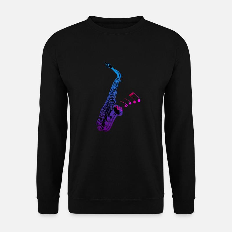 Saxophon - Unisex Pullover - Schwarz