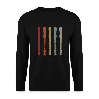 Flûte à bec - Sweat-shirt Unisexe - noir - Devant - Alina (178cm) & Michal (187cm)