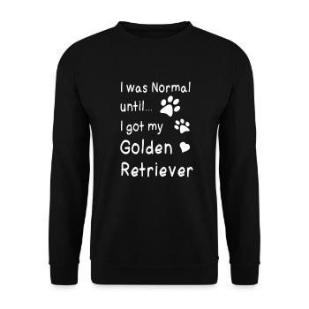 Golden retriever - Unisex Sweatshirt - black - Front - Alina (178cm) & Michal (187cm)