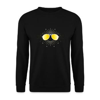 sunglasses - Unisex Sweatshirt - black - Front - Alina (178cm) & Michal (187cm)