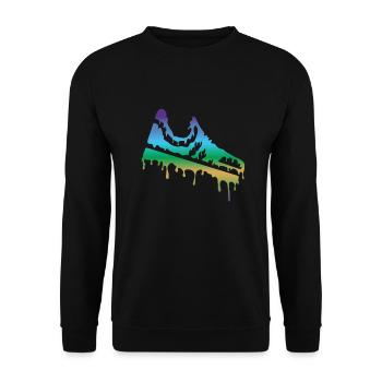 shoe - Unisex Sweatshirt - black - Front - Alina (178cm) & Michal (187cm)