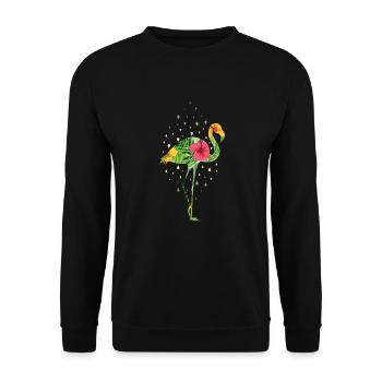 Flamingo - Sweat-shirt Unisexe - noir - Devant - Alina (178cm) & Michal (187cm)