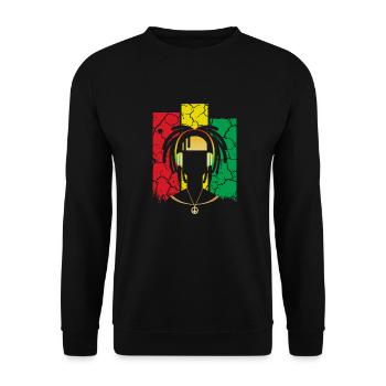 reggae - Unisex Sweatshirt - black - Front - Alina (178cm) & Michal (187cm)