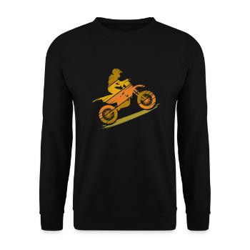 Motocross vintage - Unisex Sweatshirt - black - Front - Alina (178cm) & Michal (187cm)