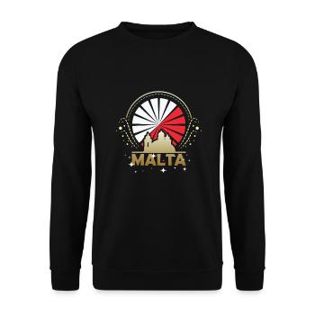 Île de Malte - Sweat-shirt Unisexe - noir - Devant - Alina (178cm) & Michal (187cm)