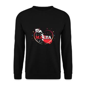 Malte - Sweat-shirt Unisexe - noir - Devant - Alina (178cm) & Michal (187cm)