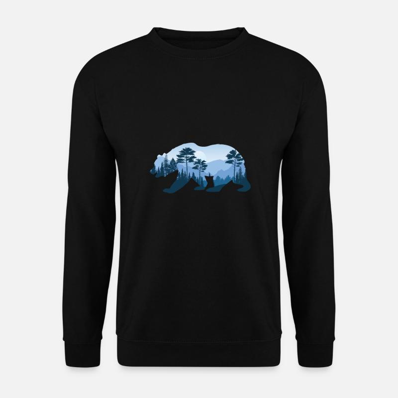 Bären Design - Unisex Pullover - Schwarz