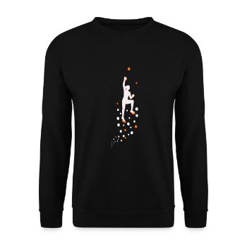 Bouldering women design - Unisex Sweatshirt - black - Front - Alina (178cm) & Michal (187cm)
