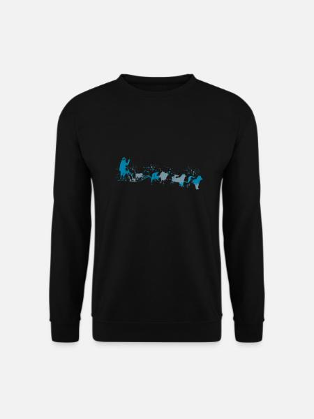 sled dog sport splash - Unisex Sweatshirt - black