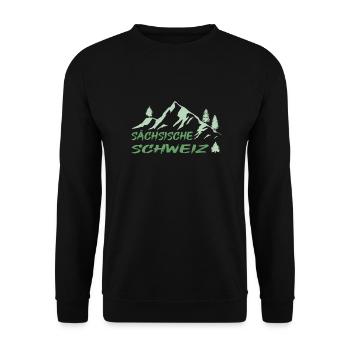 Sächsische Schweiz - Unisex Pullover - Schwarz - Vorne - Alina (178cm) & Michal (187cm)